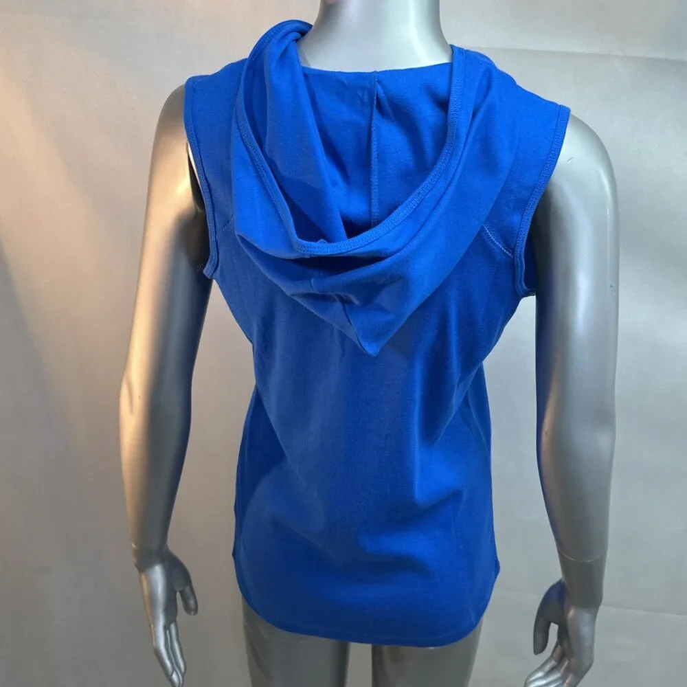 NWOT Full-Zip Sleeveless Hoodie/Vest with Kangaroo Pockets - Picture 4 of 8